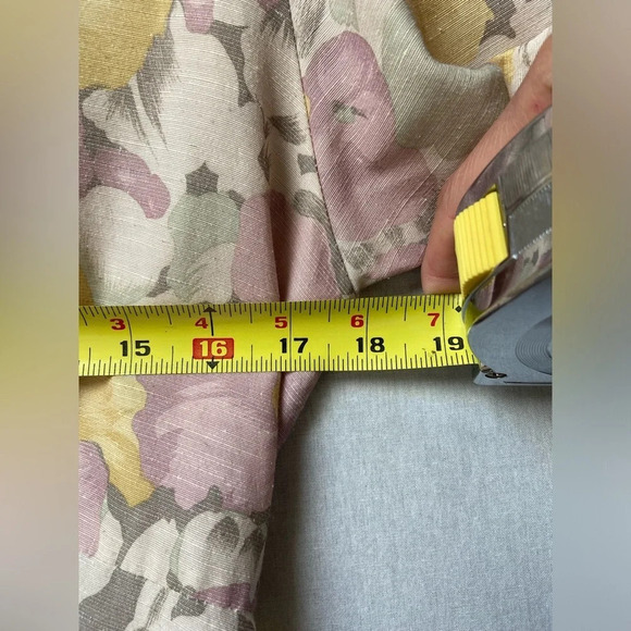 Vintage  Marciano floral linen string dress Sz M - Picture 6 of 8